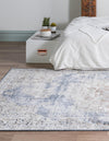 Coastal Manor Collection Area Rug -  Pelican Rectangle Slate Blue  lifestyle 15