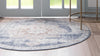 Coastal Manor Collection Area Rug -  Pelican Round Slate Blue  lifestyle 95