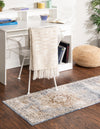 Coastal Manor Collection Area Rug -  Pelican Runner Slate Blue  lifestyle 96