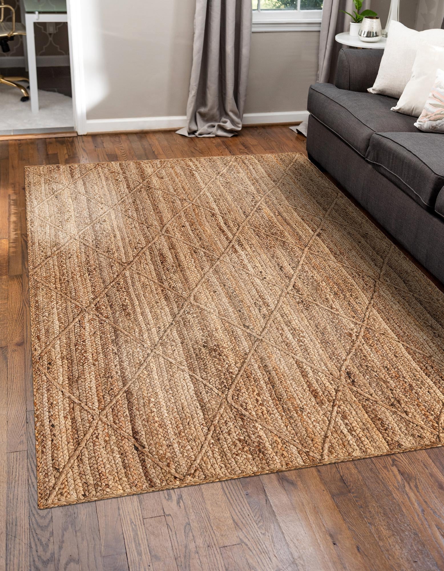 Woven Seaside Jute Collection Area Rug - Harbor Cove