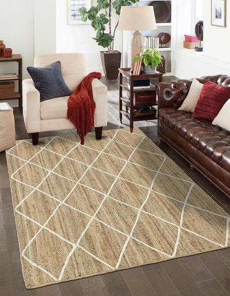 Woven Seaside Jute Collection Area Rug - Harbor Cove