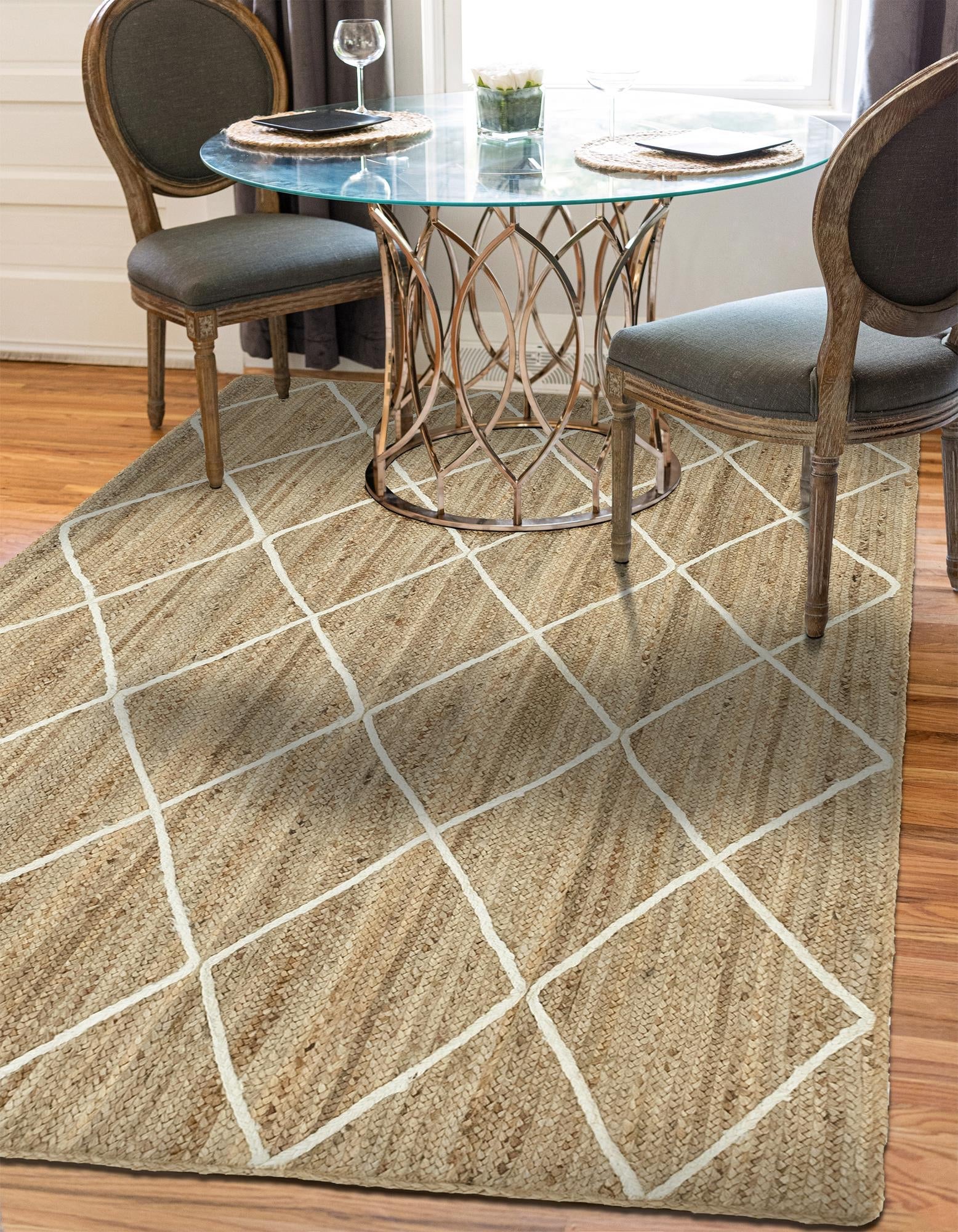 Woven Seaside Jute Collection Area Rug - Harbor Cove