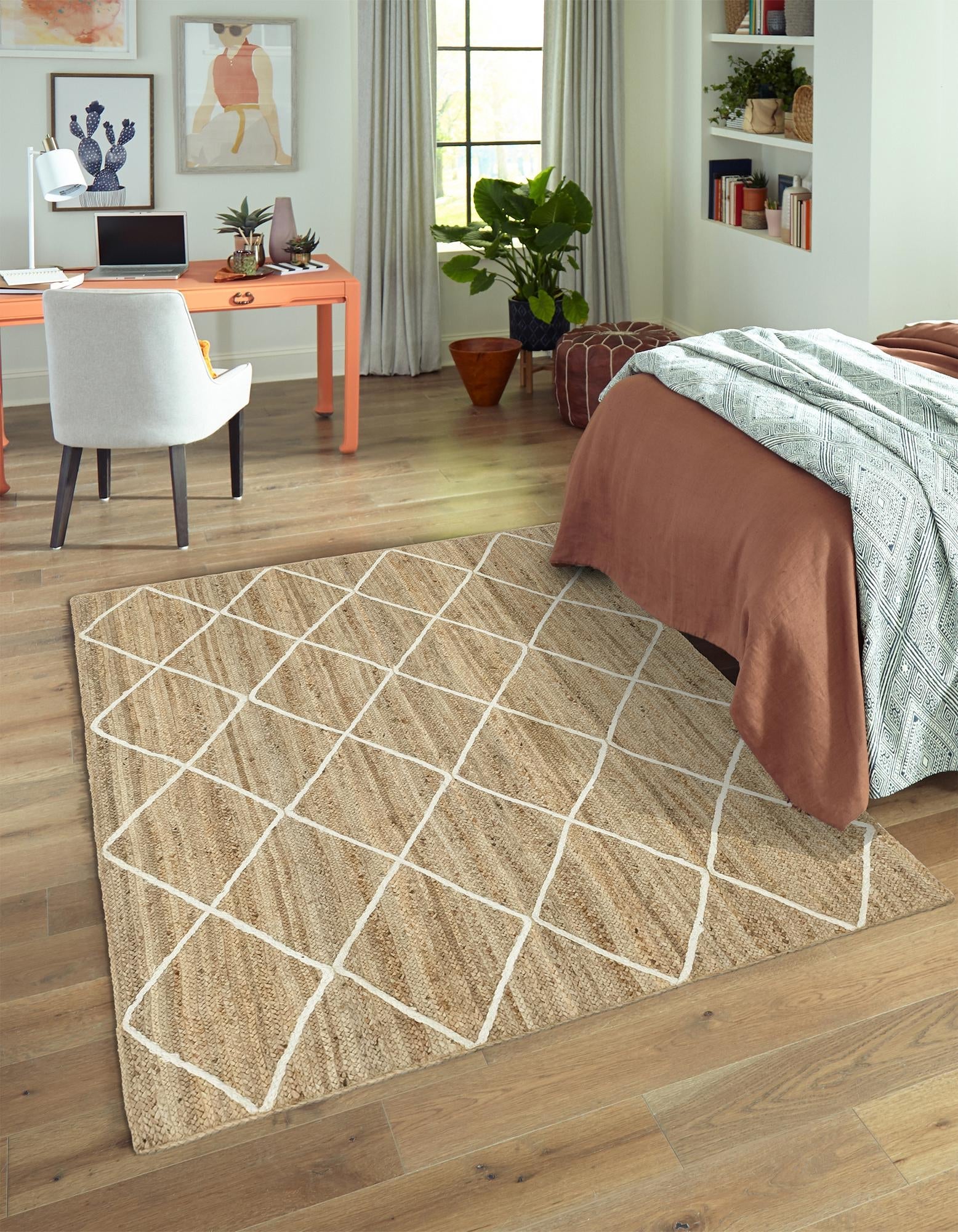 Woven Seaside Jute Collection Area Rug - Harbor Cove