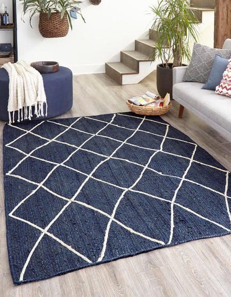 Woven Seaside Jute Collection Area Rug - Harbor Cove