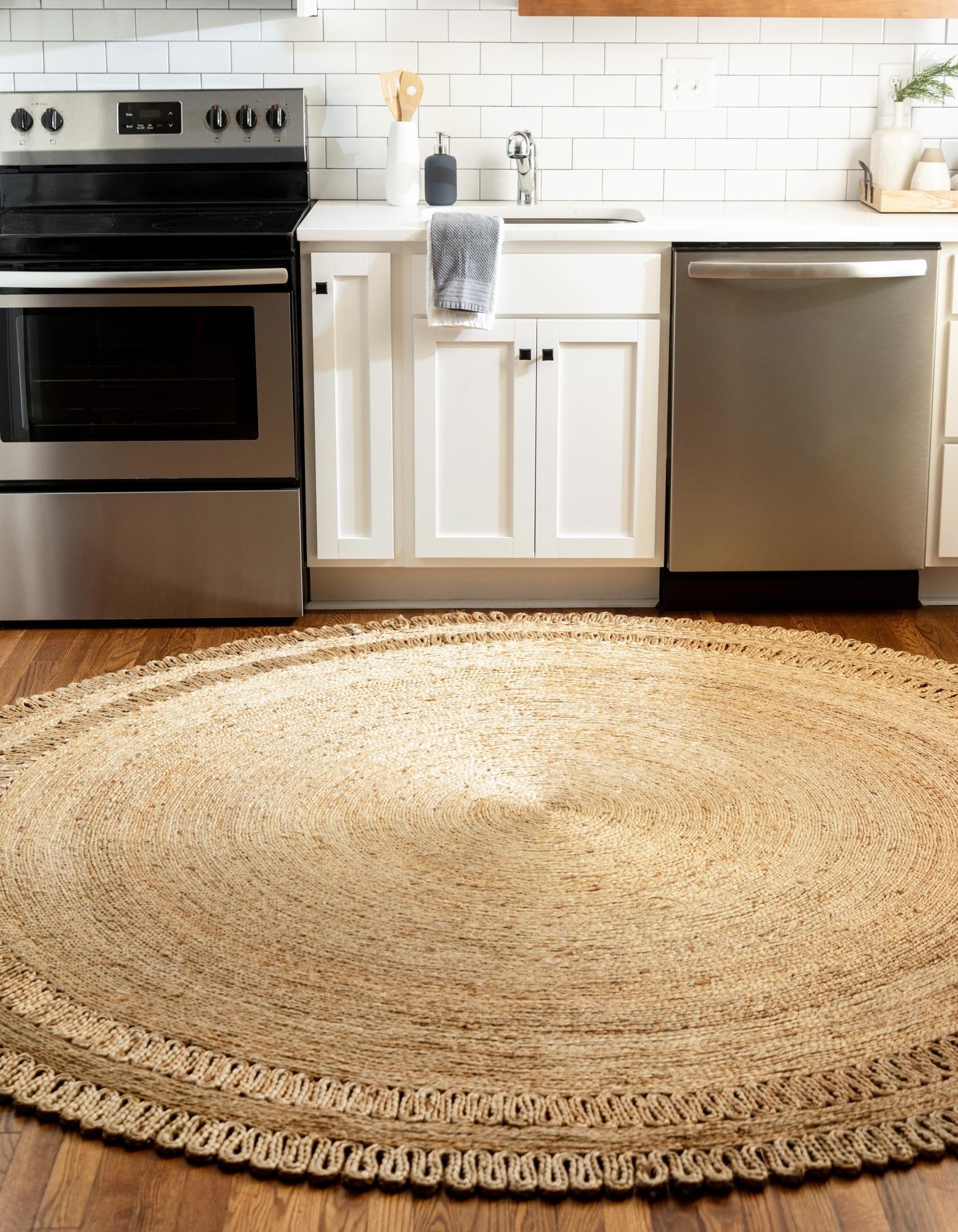 Woven Seaside Jute Collection Area Rug - Seaside