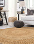 Woven Seaside Jute Collection Area Rug - Seaside