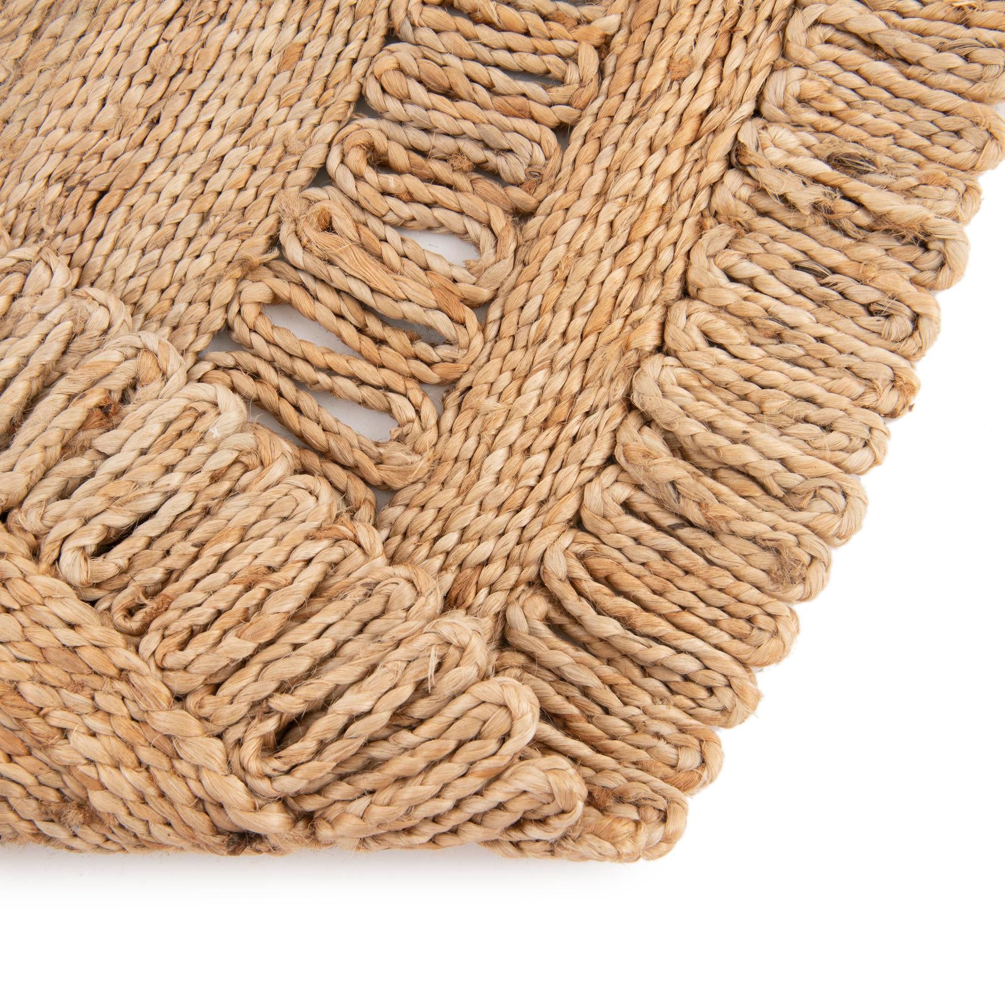 Woven Seaside Jute Collection Area Rug - Seaside