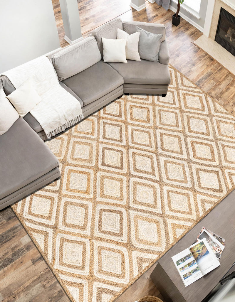 Woven Seaside Jute Collection Area Rug - Marina Rectangle Natural  lifestyle 17