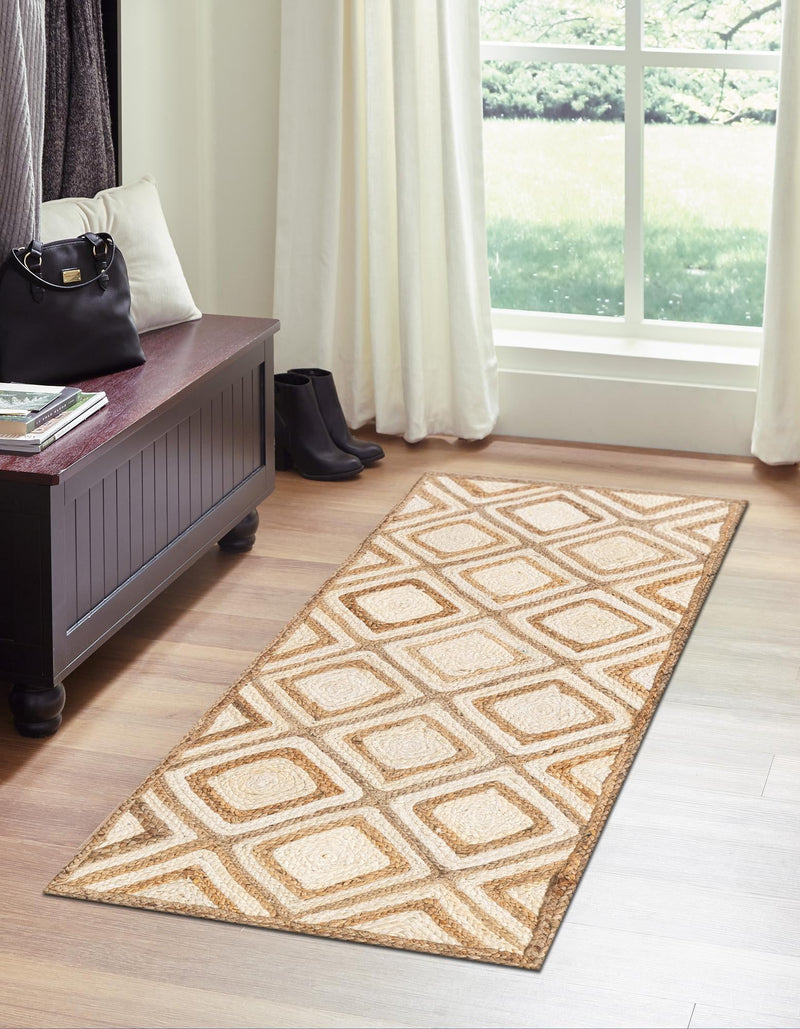 Woven Seaside Jute Collection Area Rug - Marina Runner Natural  lifestyle 61