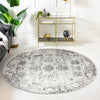 Riviera Elegance Collection Area Rug - Antibes (Gray) Round Gray  lifestyle 58