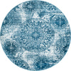 Riviera Elegance Collection Area Rug -  Monaco (Blue) Round Blue Main