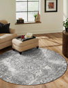 Riviera Elegance Collection Area Rug -  Monaco (Gray) Round Gray  lifestyle 7