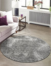 Riviera Elegance Collection Area Rug -  Monaco (Gray) Round Gray  lifestyle 10