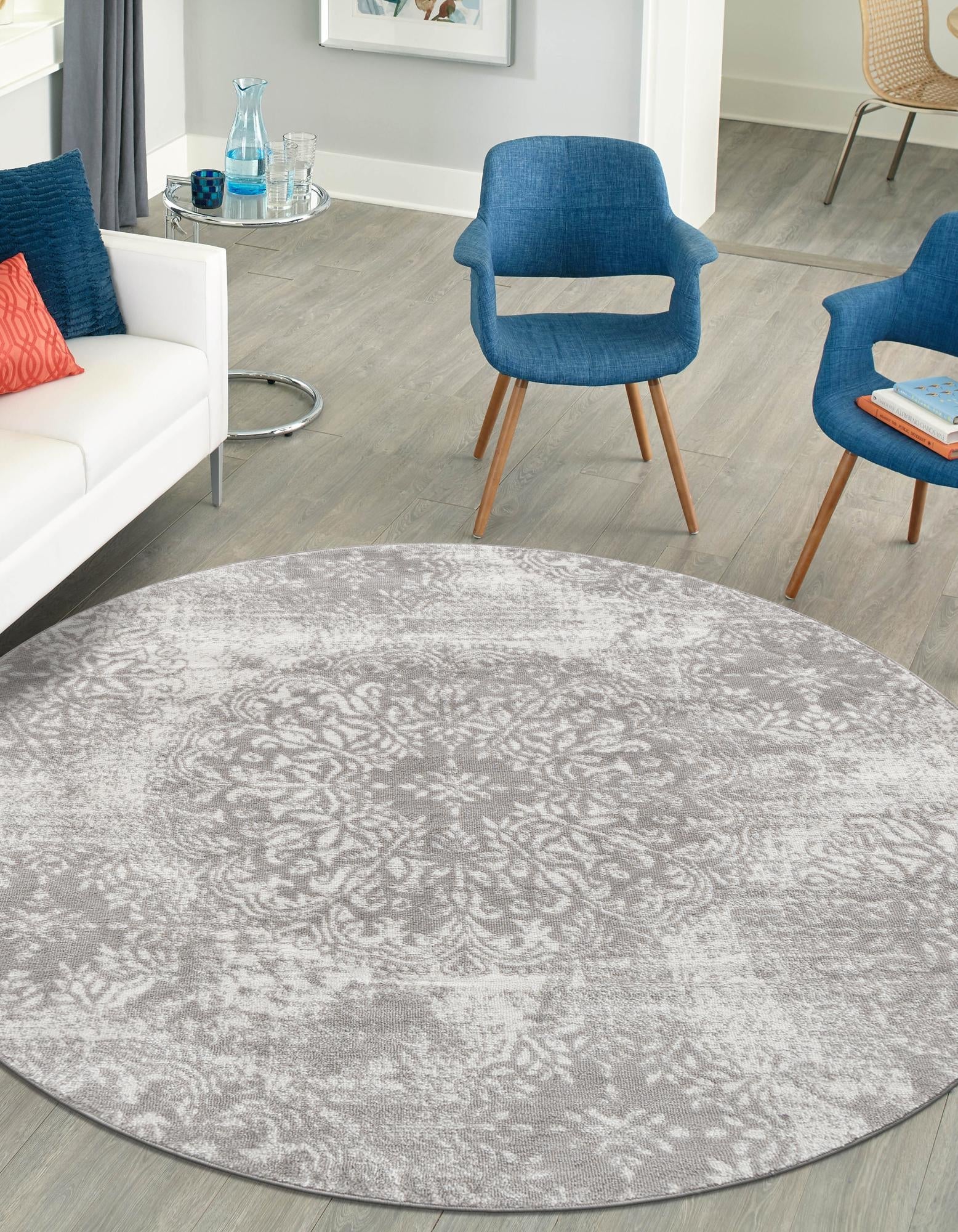 Riviera Elegance Collection Area Rug -  Monaco (Light Gray)