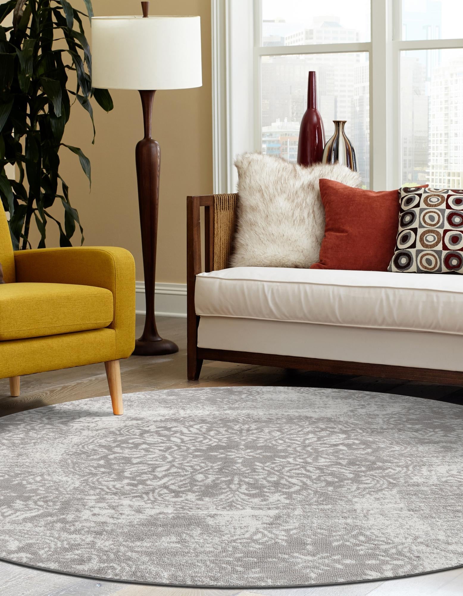 Riviera Elegance Collection Area Rug -  Monaco (Light Gray)