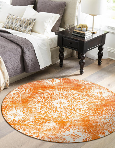 Riviera Elegance Collection Area Rug -  Monaco (Orange)