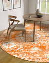 Riviera Elegance Collection Area Rug -  Monaco (Orange) Round Orange  lifestyle 12