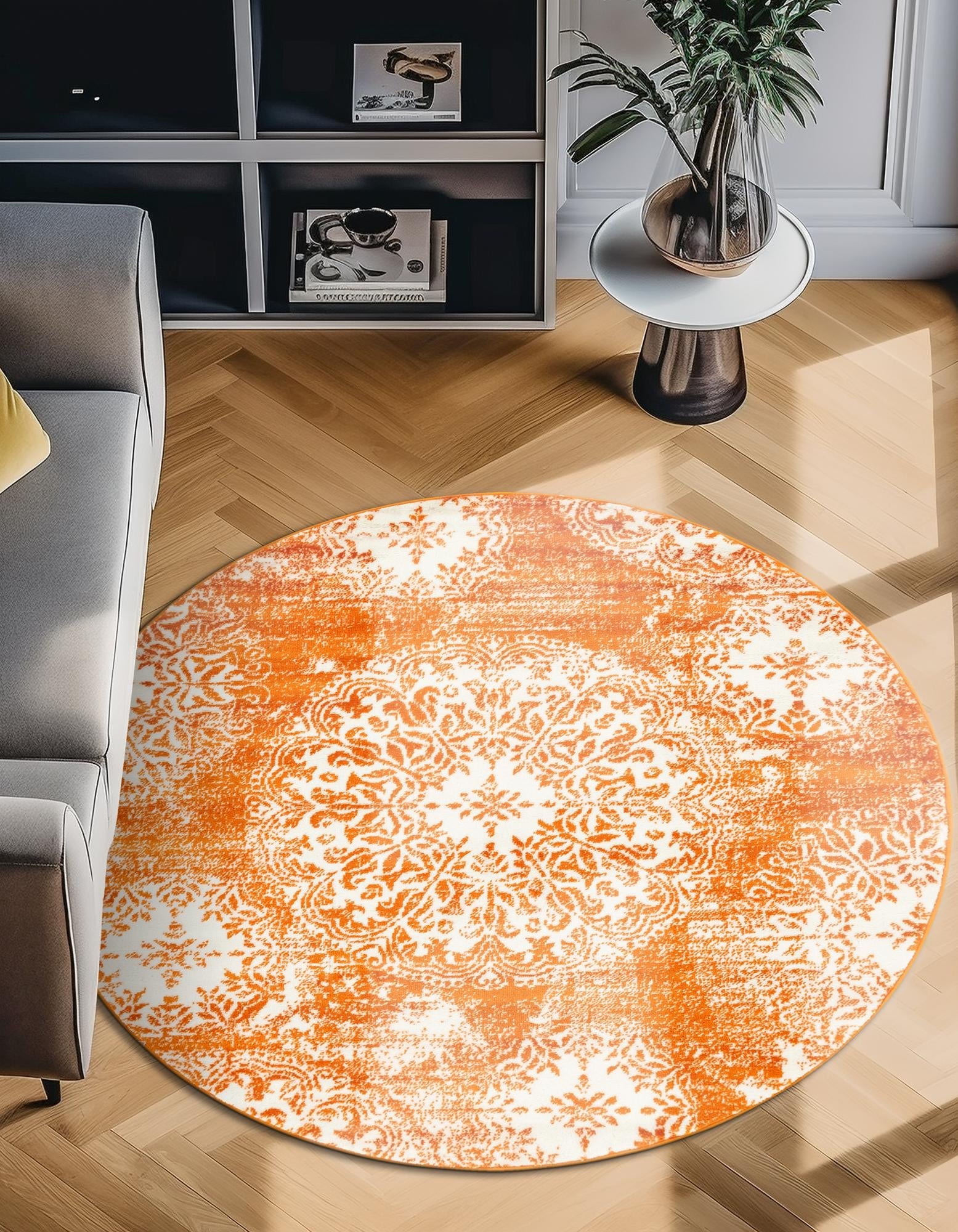 Riviera Elegance Collection Area Rug -  Monaco (Orange)