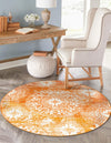 Riviera Elegance Collection Area Rug -  Monaco (Orange) Round Orange  lifestyle 28