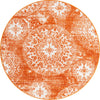 Riviera Elegance Collection Area Rug -  Monaco (Orange) Round Orange Main