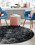 Riviera Elegance Collection Area Rug - Antibes (Black)