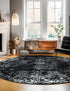 Riviera Elegance Collection Area Rug - Antibes (Black)