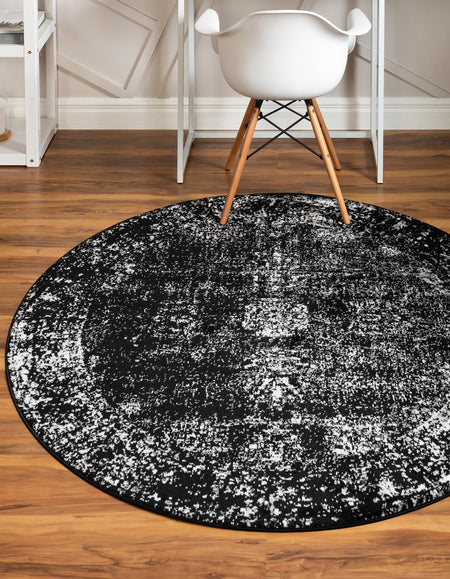 Riviera Elegance Collection Area Rug - Antibes (Black)