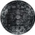 Riviera Elegance Collection Area Rug - Antibes (Black) Round Black Main