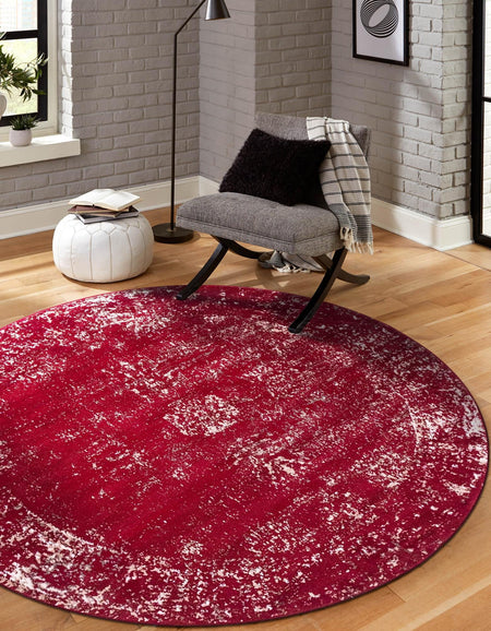 Riviera Elegance Collection Area Rug - Antibes (Burgundy)