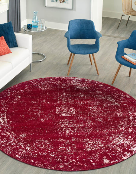 Riviera Elegance Collection Area Rug - Antibes (Burgundy)