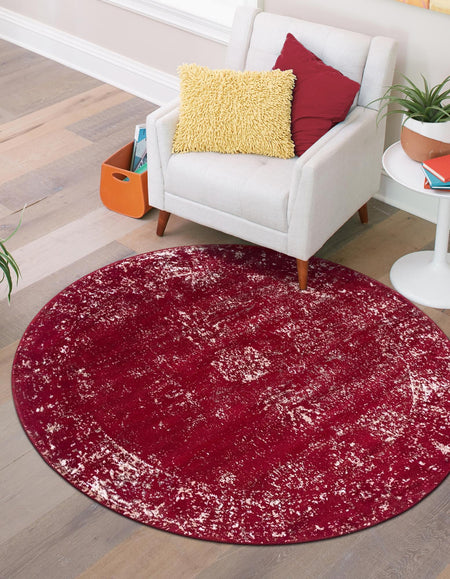 Riviera Elegance Collection Area Rug - Antibes (Burgundy)