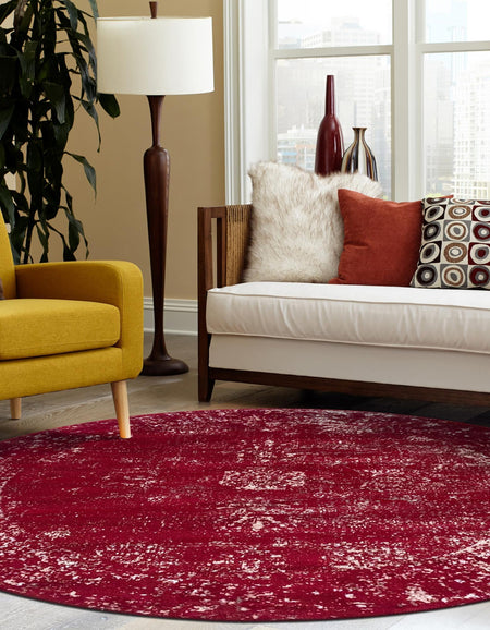 Riviera Elegance Collection Area Rug - Antibes (Burgundy)