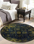 Riviera Elegance Collection Area Rug - Antibes (Navy Blue)