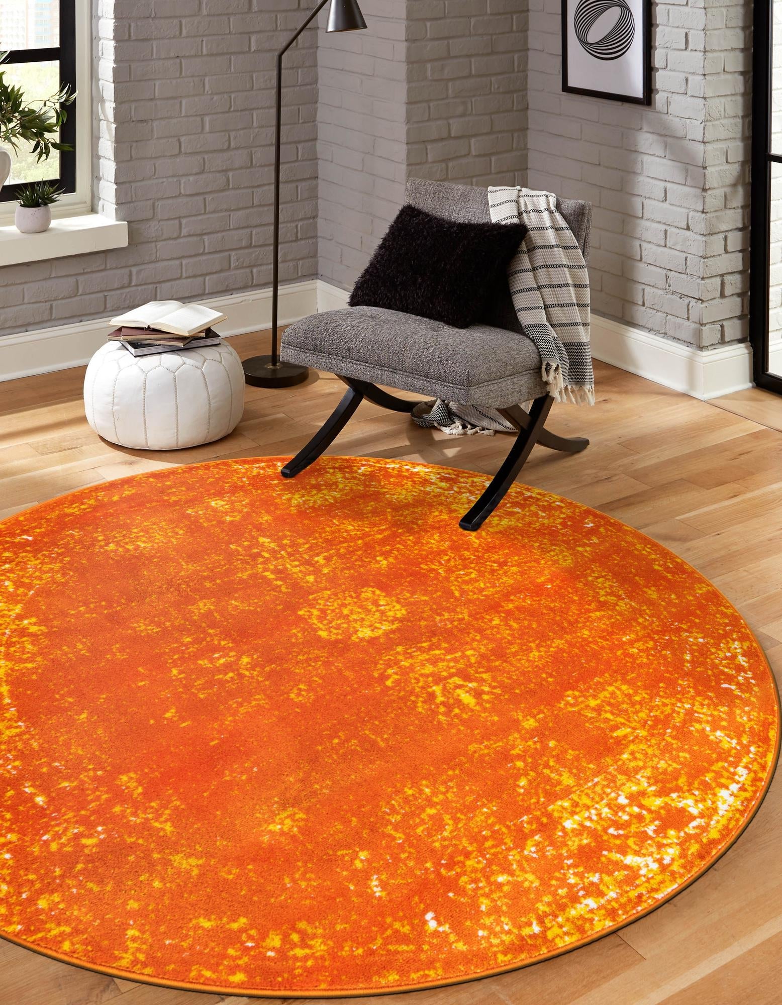 Riviera Elegance Collection Area Rug - Antibes (Orange)