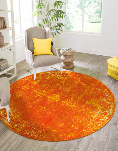 Riviera Elegance Collection Area Rug - Antibes (Orange)