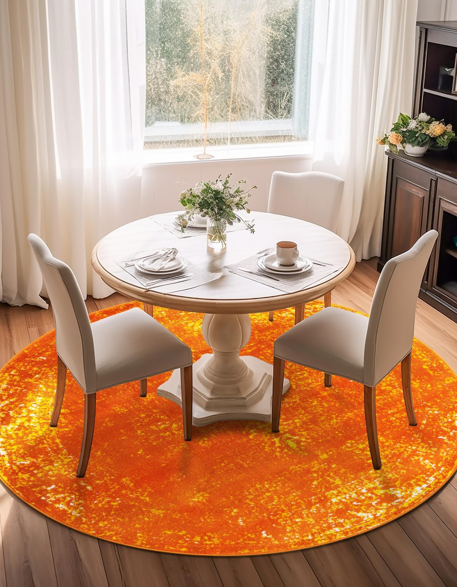 Riviera Elegance Collection Area Rug - Antibes (Orange)