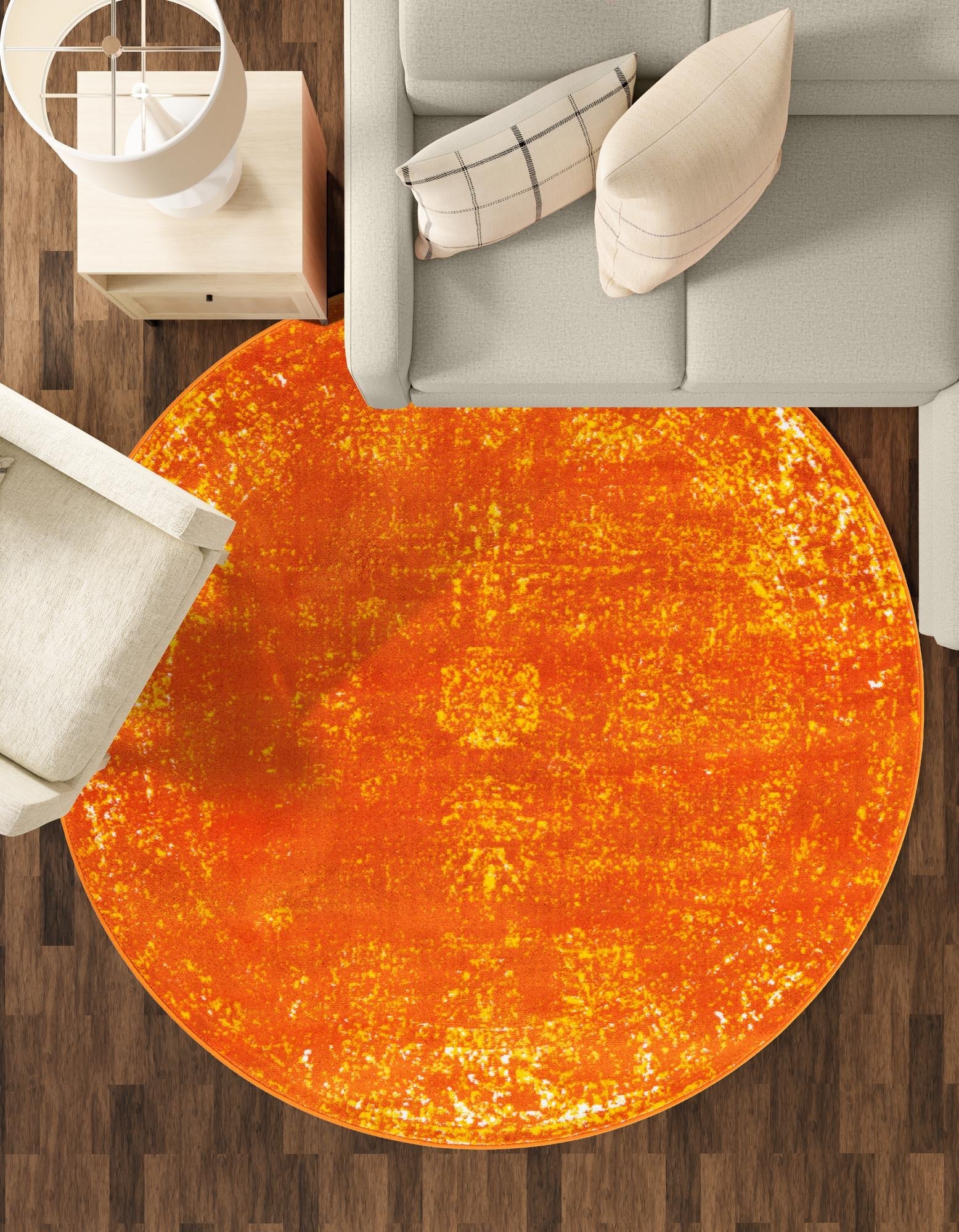 Riviera Elegance Collection Area Rug - Antibes (Orange)