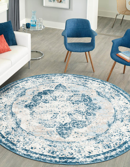 Riviera Elegance Collection Area Rug -  Menton (Blue)