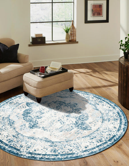 Riviera Elegance Collection Area Rug -  Menton (Blue)