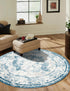 Riviera Elegance Collection Area Rug -  Menton (Blue)