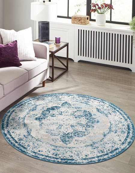 Riviera Elegance Collection Area Rug -  Menton (Blue)