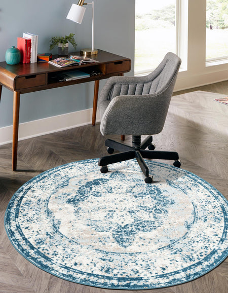 Riviera Elegance Collection Area Rug -  Menton (Blue)