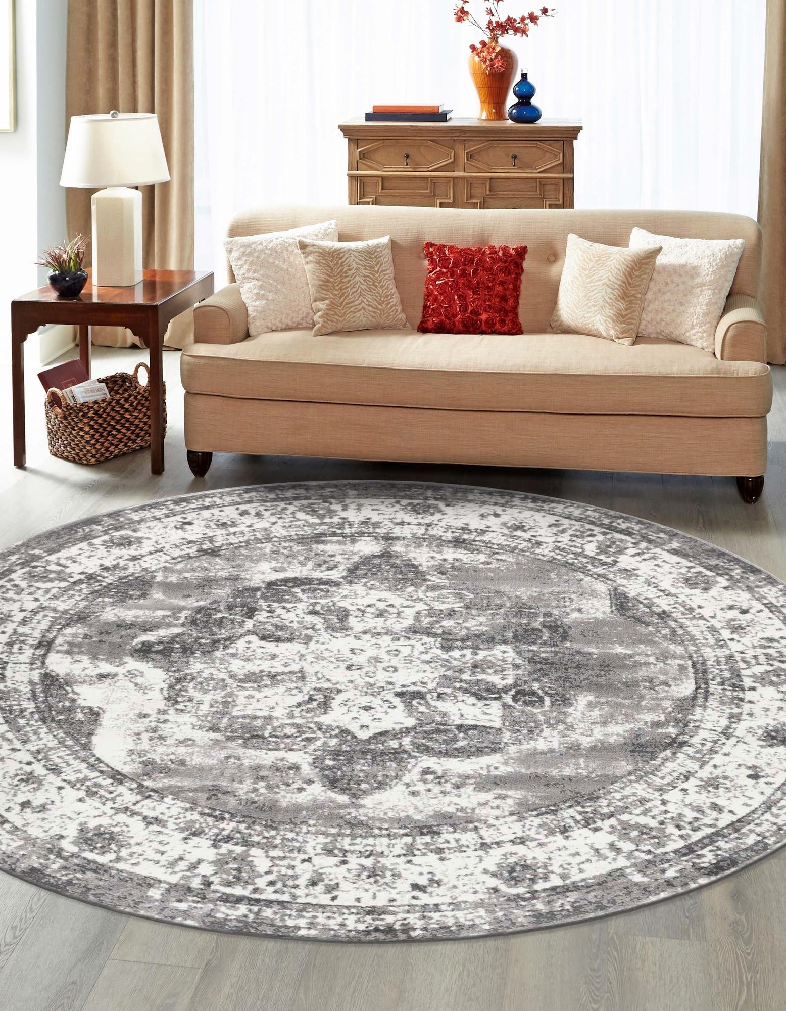 Riviera Elegance Collection Area Rug -  Menton (Gray)