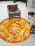 Riviera Elegance Collection Area Rug -  Menton (Orange)