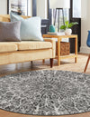 Riviera Elegance Collection Area Rug -  Eze Round Dark Gray  lifestyle 11