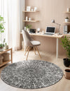 Riviera Elegance Collection Area Rug -  Eze Round Dark Gray  lifestyle 31