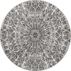 Riviera Elegance Collection Area Rug -  Eze Round Dark Gray Main