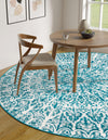 Riviera Elegance Collection Area Rug -  Eze Round Turquoise  lifestyle 147