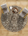 Riviera Elegance Collection Area Rug -  Eze Round Brown  lifestyle 182