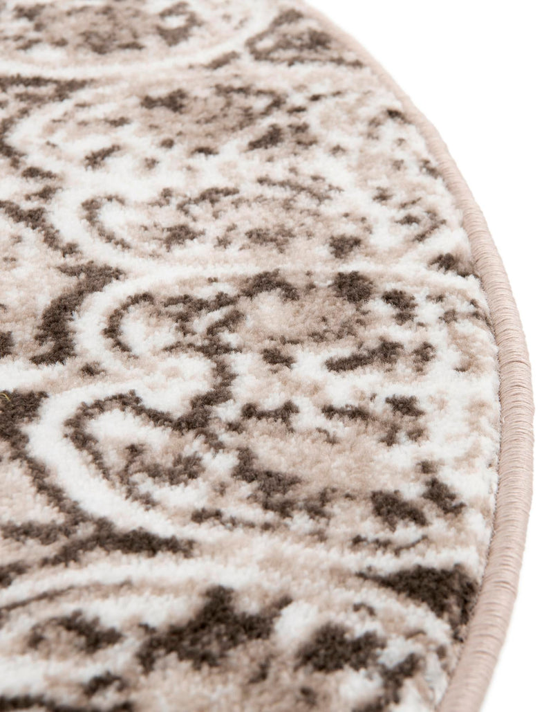 Riviera Elegance Collection Area Rug -  Eze Round Brown  lifestyle 191